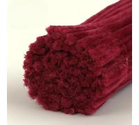 YKAFADE Lot de 200 cure-pipes, fil de bricolage, 30 cm, 8 mm, fil chenille, pour travaux manuels, projets de bricolage et décoration de bricolage, rouge vin