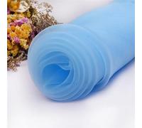YKAFADE Tissu en organza 150 cm x 1 m - Tulle - Tissu décoratif - Pour bricolage, vêtements, robe de mariage, fête, décoration de table, cadeaux, décoration, bricolage - Bleu clair
