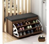 YKCITSQTR Armoire à Chaussures, avec tiroir caché et étagères Ouvertes - Rack de Chaussures d'entrée Autonome pour Le Couloir et Le Rangement du Salon - Organisateur de Cubby Haut pour Appartements