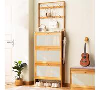 YKCITSQTR Armoire à Chaussures d'économie d'espace indépendante E pour Les Talons Hauts et Baskets Unité de Rangement Marron Clair pour Le Couloir et la Chambre (50x24cm / 19,7)