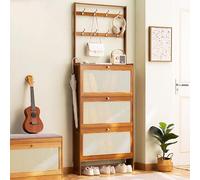 YKCITSQTR Armoire à Chaussures d'économie d'espace indépendante E pour Les Talons Hauts et Baskets Unité de Rangement Marron Clair pour Le Couloir et la Chambre (50x24cm / 19,7)