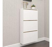 YKCITSQTR Casque à Chaussures en Bois Moderne Armoire à Chaussures autonomes étroites avec 3 tiroirs de retournement idéaux pour Le Salon du Couloir E - 80 cm Noirs / 31,49 Pouces sans Jambes.
