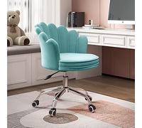 YKCITSQTR Chaise de Bureau Chaise de Jeu Chaise d'ordinateur en Velours Chaise pivotante, Chaise de Bureau à Domicile Mignon Chaise de Bureau de vanité rembourrée Moderne 360 °