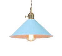 YKCITSQTR Luminaires Suspendus industriels colorés, pendante Nordique de Base de Base Nordique - lustres de Plafond en Fer en Fer Vintage pour Cuisine, Bar et Chambre à Coucher (Bleu)