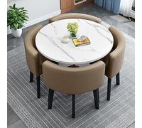 YKCITSQTR Petites Tables de Salle de conférence fixées pour la Table Ronde et la Chaise de réception de Bureau pour négociation Commerciale, Meubles de Table Basse pour réunion de Club