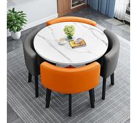 YKCITSQTR Small Conference Room Tables Set for 4 - Office Reception Round Table and Chair Set for Business Negotiation, Coffee Table Furniture for Club Meeting