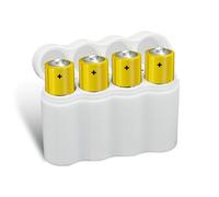 YKEBVPW Boîte de rangement étanche pour piles AA - Petit support de secours - Peut contenir 4 piles AA - Pour une organisation pratique