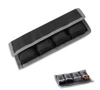 YKEBVPW Étui de rangement pour batterie d'appareil photo - Pour piles AA/AAA - Lithium Ion - 4 emplacements pour LP-E6 EN-EL15 NP-FW50 NP-F550 et autres étuis de voyage compacts (gris)