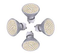 YKFengYan Fengyan Maison Ampoules 4 pièces AC 230V GU10 Ampoule Lampe Spot 3528 SMD 80 Le DS Blanc Chaud 360 0K 5W LED Bulbes globaux Ménage Lampe (Émission de la Couleur : Cold White)