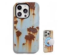YKHBC Rusty Phone Case Glossy and Matte Surfaces dustrial Rust Glossy Imitation Phone Cover Shockproof for MagSafe for iPhone 16 15 14 13 12 11 Pro Max XR XS Plus (Style B- Glossy,iPhone 7)
