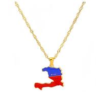 YKHBC Stainless Steel Africa Map Pendant Necklace for Women Men Hiphop Colorful Stainless Steel Map Pendant Necklace African Gift (Sonya Undersea)