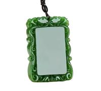 YKJGRTF Pendentif Collier Jade, Jadeite, Blanc Hetian Naturel Marque Sûre Et Paisible Lucky Nafu Sheep Fat White Freedom Pendant(Green)