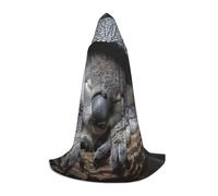 YKJJFVZ Cape médiévale et Renaissance imprimée koala endormi avec capuche, magicien, vampire et costumes d'Halloween
