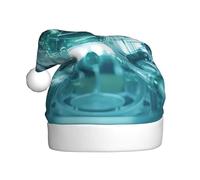 YKJJFVZ Chapeau de Père Noël imprimé abstraction biologie chimie, chapeau de Noël pour adultes unisexe, chapeau de Noël pour fête festive du Nouvel An