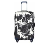 YKJJFVZ Housse de protection élégante et protectrice pour valise, motif tête de mort, fantôme, horreur, blanc, X-Large