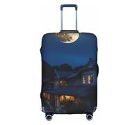 YKJJFVZ Housse de protection élégante et protectrice pour valises Motif pleine lune dans la nuit, blanc, Medium