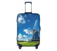 YKJJFVZ Housse de protection pour valises de voyage Motif moulin à vent Bleu, blanc, Large