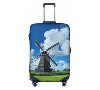 YKJJFVZ Housse de protection pour valises de voyage Motif moulin à vent Bleu, blanc, Small