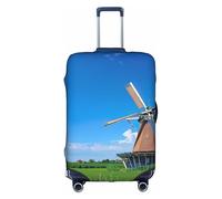 YKJJFVZ Housse de protection pour valises de voyage Motif moulin à vent Bleu, blanc, X-Large