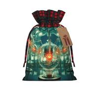 YKJJFVZ Lot de 4 sacs cadeaux avec cordon de serrage Motif abstraction Biologie Chimie