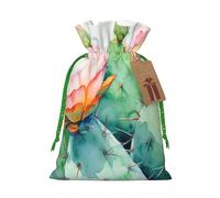 YKJJFVZ Pochettes à bijoux avec cordon de serrage et motif cactus aquarelle - Taille moyenne - Pour bonbons, mariage, Noël