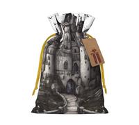 YKJJFVZ Pochettes à bijoux avec cordon de serrage - Motif château de conte de fées gothique - Taille moyenne