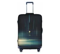 YKJJFVZ Protection de valise avec imprimé abstrait People1 pour les voyages, sac élégant et protecteur pour bagages, blanc/jardin opulent, s