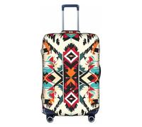 YKJJFVZ Protection de valise pour voyage, sac élégant et protecteur pour bagages avec motif indien, blanc/jardin opulent, xl