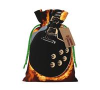 YKJJFVZ Sacs cadeaux avec cordon de serrage imprimé guitare électrique de taille moyenne pour bonbons, cadeaux de mariage, Noël