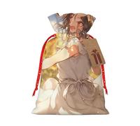 YKJJFVZ Sacs cadeaux de Noël polyvalents avec cordon de serrage You Are My Sunshine Sunflower3, matériau en toile de jute, sacs d'emballage de Noël, sacs à bonbons