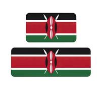 YKJJFVZ Tapis de cuisine imprimé drapeau du Kenya pour sol et cuisine, pour différents espaces intérieurs et extérieurs