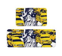 YKJJFVZ Tapis de cuisine imprimé New York City pour le sol, ensemble de tapis de cuisine, pour divers espaces intérieurs et extérieurs