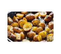 YKJJFVZ Tapis de porte d'entrée avec imprimé pommes de terre de jardin pour entrée intérieure ou extérieure, tapis de bienvenue avec tissu en flanelle