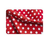 YKJJFVZ Tapis de porte d'entrée avec tissu en flanelle pour entrée intérieure et extérieure Motif à pois Rouge/blanc