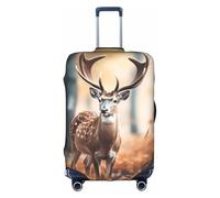 YKJJFVZ Whitetail Deer Fawn In Wilderness Stag1 Housse de protection pour valise de voyage élégante et protectrice pour bagages, blanc, Small