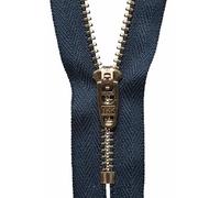 YKK Brass Jeans Zip: 15cm/5.90in: Marine Foncé