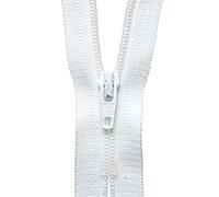 YKK Zippé spirale n°501 Blanc Longueur 36 cm