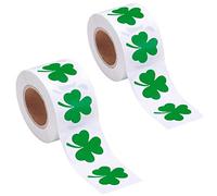 YKKJ 2 Volume 1000 Feuilles Autocollant de trèfle Chanceux， Autocollant St Patrick Décoration Trèfle Autocollants, pour Les Cadeaux et la Décoration.