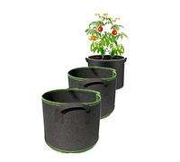 YKKJ 3 Pcs Sacs de Plantes, Sac de Culture de Plantes avec Poignées, Jardinieres Exterieur, Sac de Plantation pour Pommes de Terre, Tomates, Fraises et Autres Plantes (5L 8L 15L)