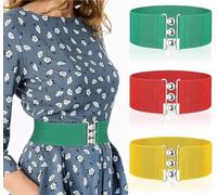 YKKJ 3 Pièces Ceinture Elastique Femme，Ceinture Élastique Stretch Femme，pour jeans, pantalons, robes.
