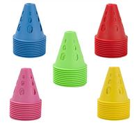 YKKJ 50 Pièces Cones de Sport Cône,Cônes de Circulation,pour Football, Sport d’Agilité ou Le Dressage des Chiens, Slalom, des Exercices.