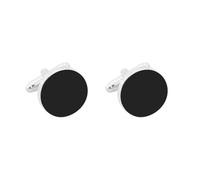 YKKJ Boutons de Manchette,Bouton de Manchette Homme 1 Paires Boutons de Manchette de Mariage pour Hommes Chemise Business Mariage Ou comme Cadeau d'anniversaire, Noir