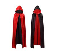 YKKJ Halloween Cape à Capuche,Longue Cape à Capuche,pour Cosplay Halloween Masquerade Soirées Vénitienne(120cm).