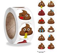 YKKJ Récompense de Merde Sticker Drôles,Autocollant de Scolaires Recompense 500 pcs Autocollants Rouleau en Forme pour Cadeau de Fête Magazine Cadeau Bureau Enseignant étiquette