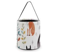 YKLBV [Dimensions : 20 x 21 x 18 cm (l x L) - Sacs à bonbons imprimés avec image d'animal d'Halloween - Réutilisables pour les fêtes et les cadeaux