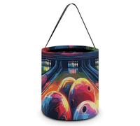 YKLBV [Dimensions : 20 x 21 x 18 cm (l x L) - Sacs à bonbons imprimés boules de bowling d'Halloween - Réutilisables pour les fêtes et les cadeaux