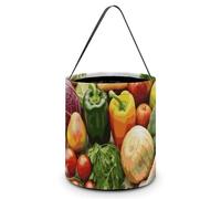 YKLBV [Dimensions : 20 x 21 x 18 cm (l x L) - Sacs à bonbons imprimés pour Halloween - Légumes frais et fruits - Réutilisables pour les fêtes et les cadeaux