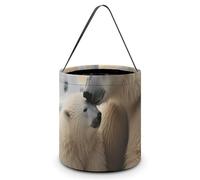 YKLBV [Dimensions : 20 x 21 x 18 cm (l x L) - Sacs à bonbons imprimés pour Halloween - Ours polaire - Réutilisables pour les fêtes et les cadeaux