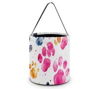 YKLBV [Dimensions : 20 x 21 x 18 cm - Sac fourre-tout coloré imprimé pattes de chien - Réutilisables pour les fêtes et les cadeaux