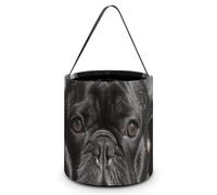 YKLBV [Dimensions : 20 x 21 x 18 cm - Sac fourre-tout d'Halloween imprimé taureau français - Réutilisables pour les fêtes et les cadeaux